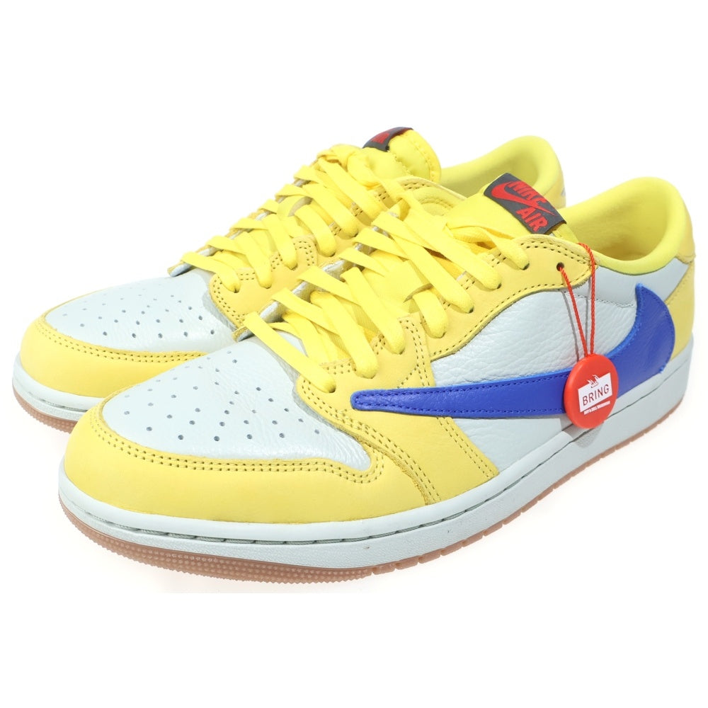NIKE(ナイキ) ×TRAVIS SCOTT WMNS AIR JORDAN 1 RETRO LOW OG Canary トラヴィススコット ウィメンズ エアジョーダン1 ローカットスニーカー カナリー DZ4137-700 レディース