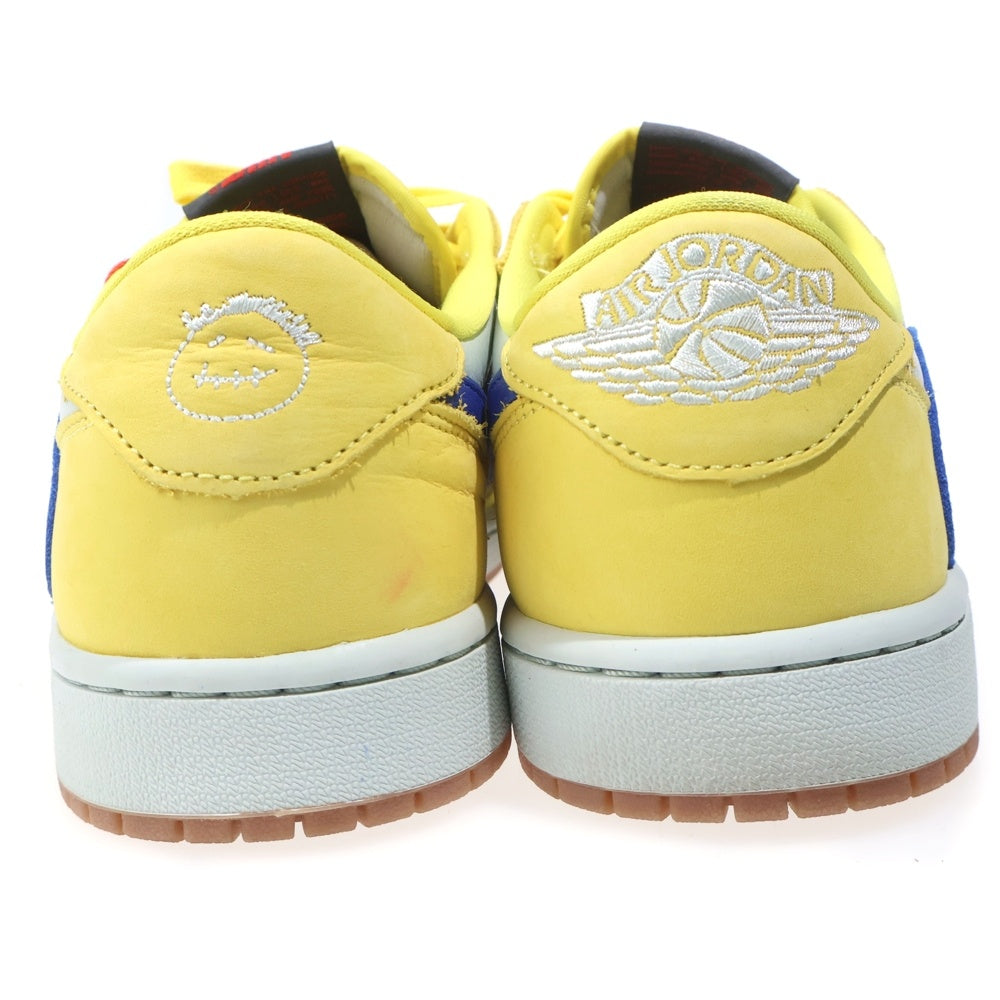 NIKE(ナイキ) ×TRAVIS SCOTT WMNS AIR JORDAN 1 RETRO LOW OG Canary トラヴィススコット ウィメンズ エアジョーダン1 ローカットスニーカー カナリー DZ4137-700 レディース