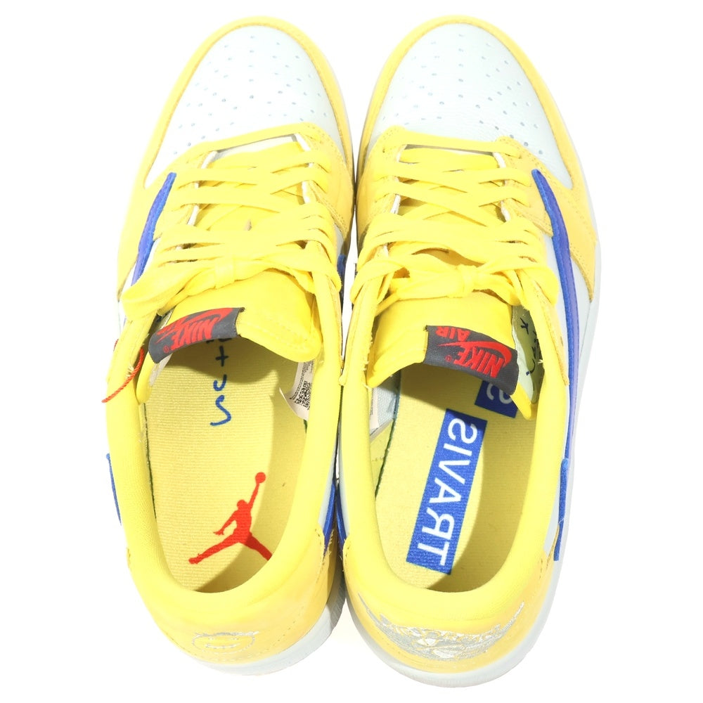 NIKE(ナイキ) ×TRAVIS SCOTT WMNS AIR JORDAN 1 RETRO LOW OG Canary トラヴィススコット ウィメンズ エアジョーダン1 ローカットスニーカー カナリー DZ4137-700 レディース