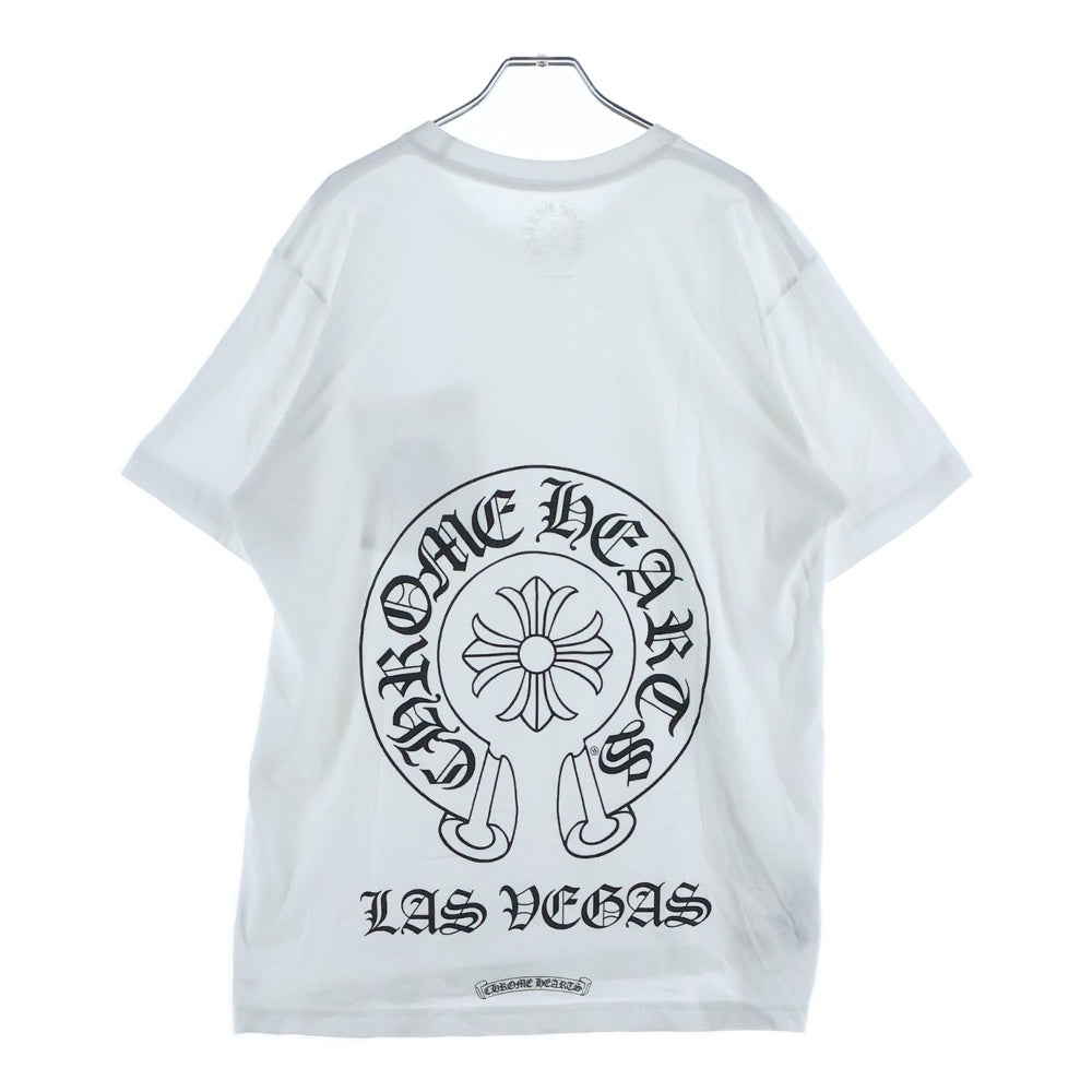CHROME HEARTS(クロムハーツ) Los Angeles Limited Horseshoe Tee ロサンゼルス限定 ホースシュープリント クルーネック半袖Tシャツ ホワイト