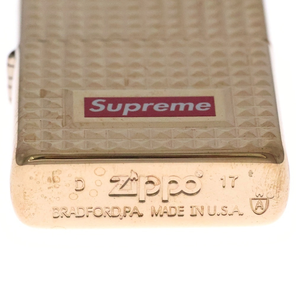 SUPREME(シュプリーム) 17AW Diamond Cut Zippo ダイヤモンドカット ジッポライター ゴールド
