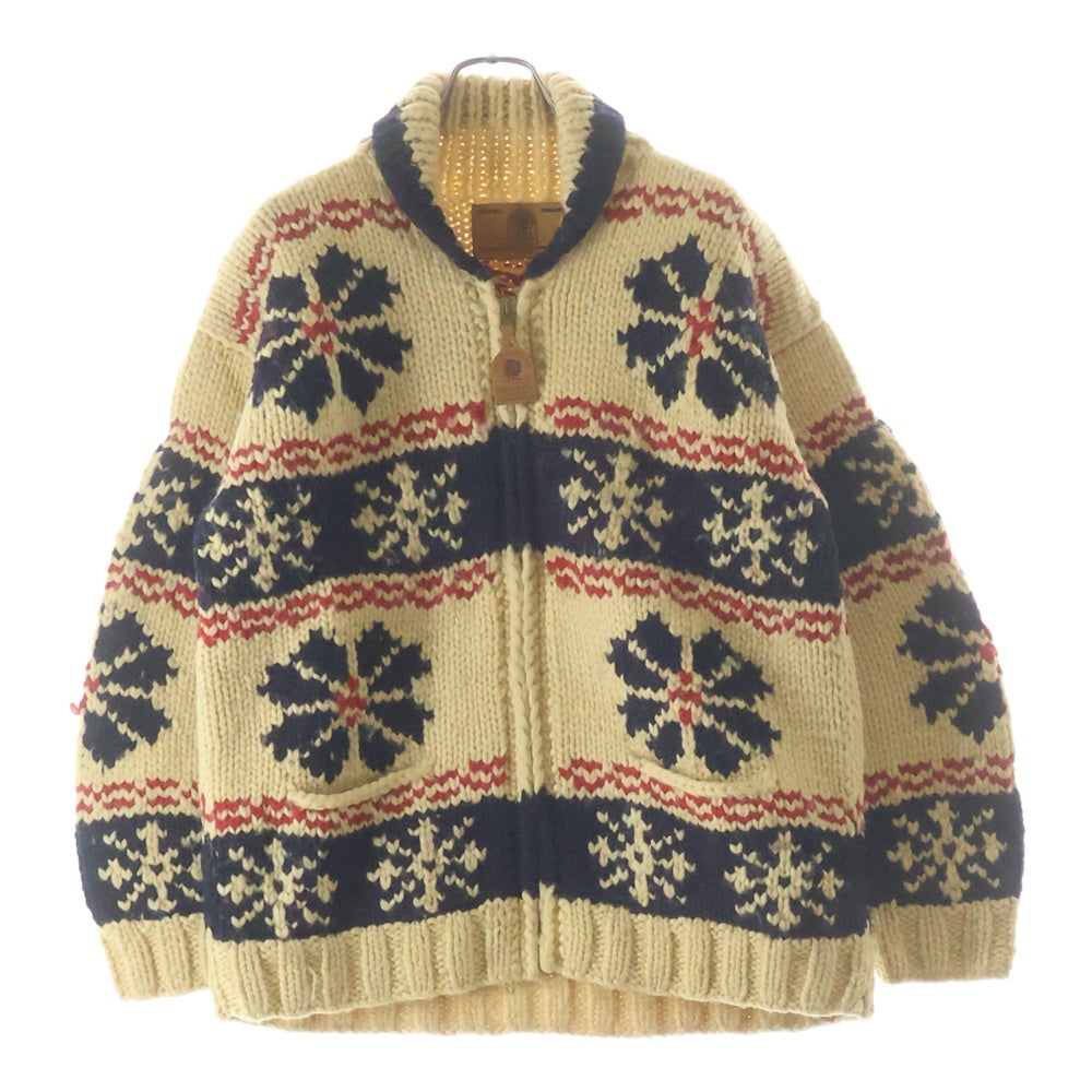 CANADIAN SWEATER(カナディアンセーター) カウチン ジップアップ ニット マルチカラー