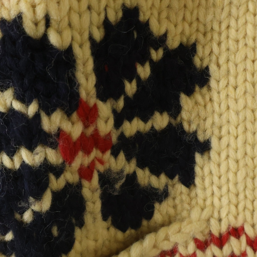 CANADIAN SWEATER(カナディアンセーター) カウチン ジップアップ ニット マルチカラー