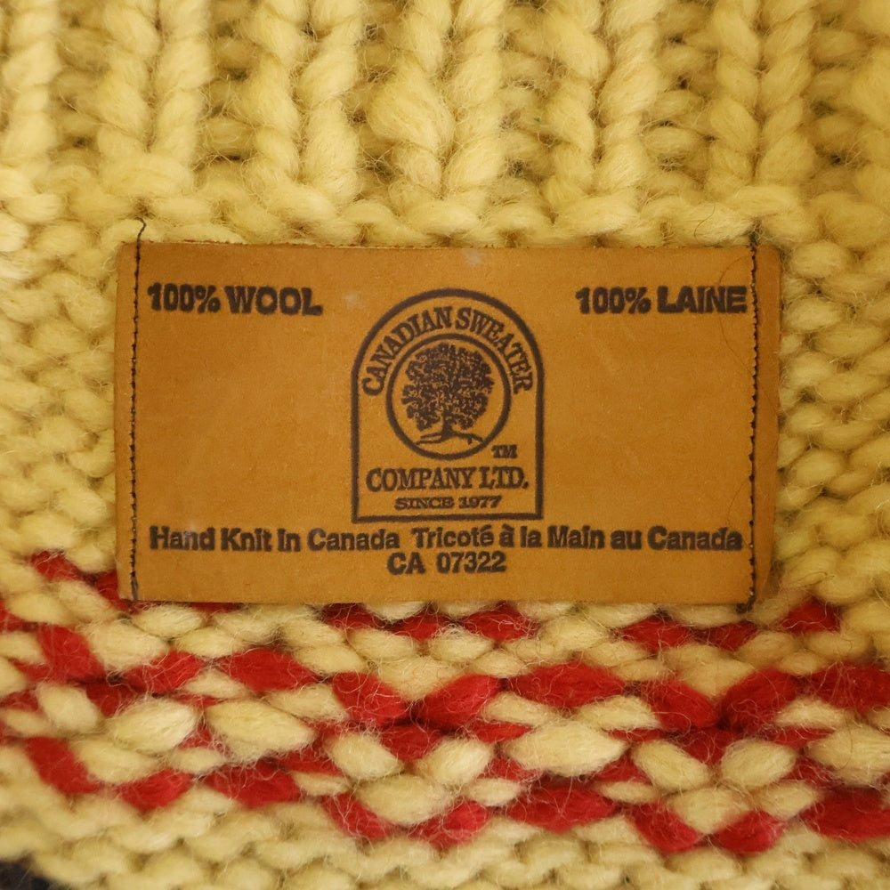 CANADIAN SWEATER(カナディアンセーター) カウチン ジップアップ ニット マルチカラー
