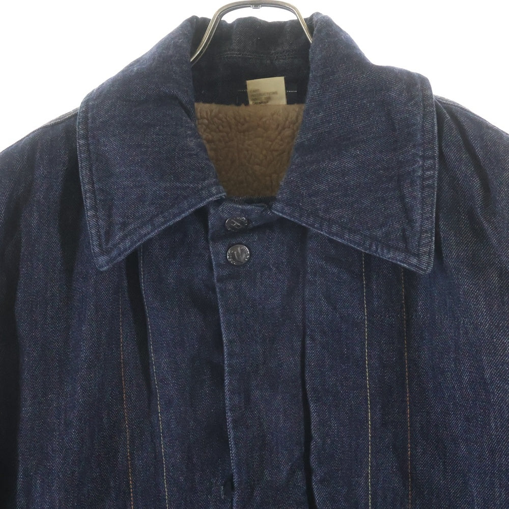 DIESEL(ディーゼル) ボアデニム ジップアップ ロングジャケット インディゴ