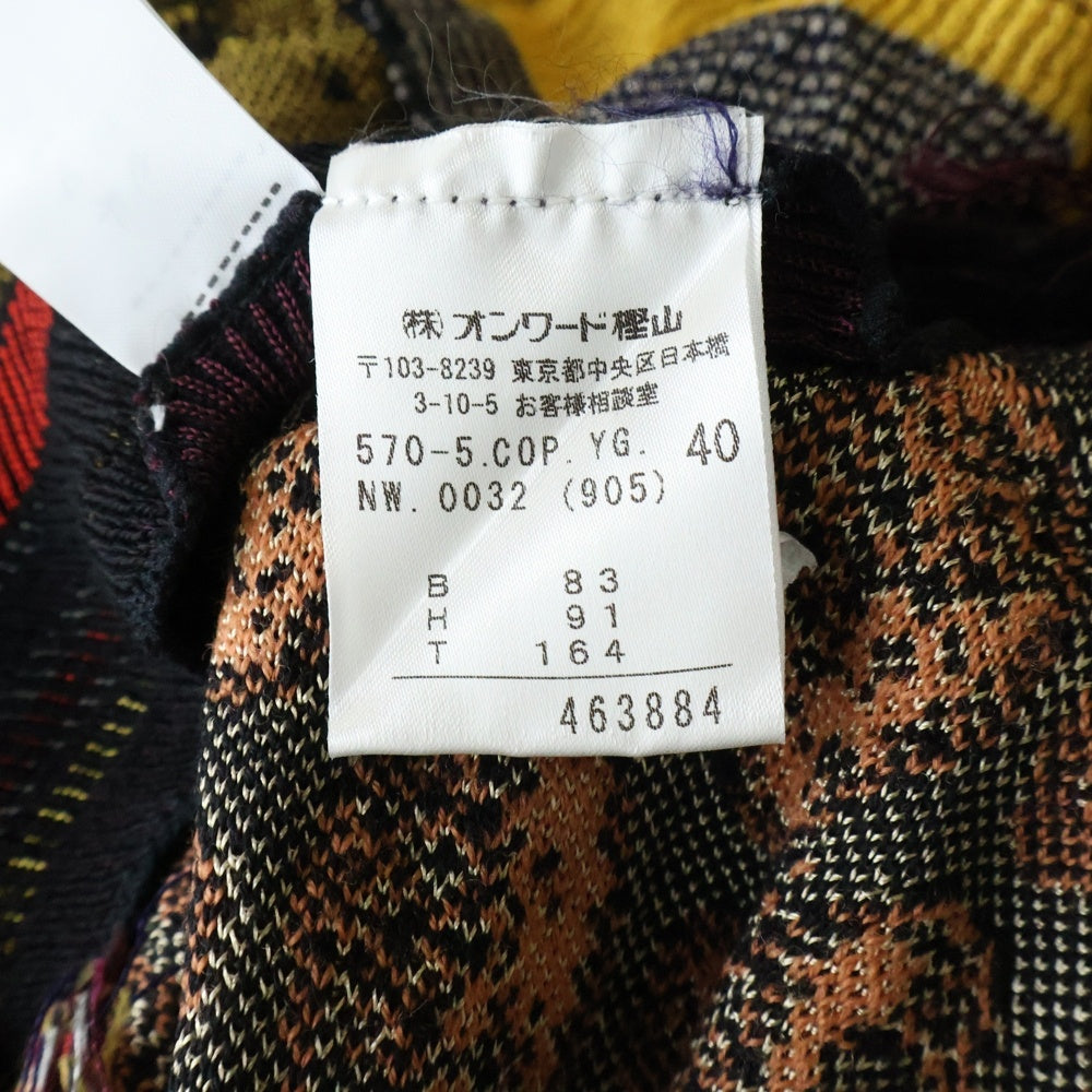 Jean Paul GAULTIER(ジャンポールゴルチエ) 総柄 ニットワンピース マルチカラー レディース