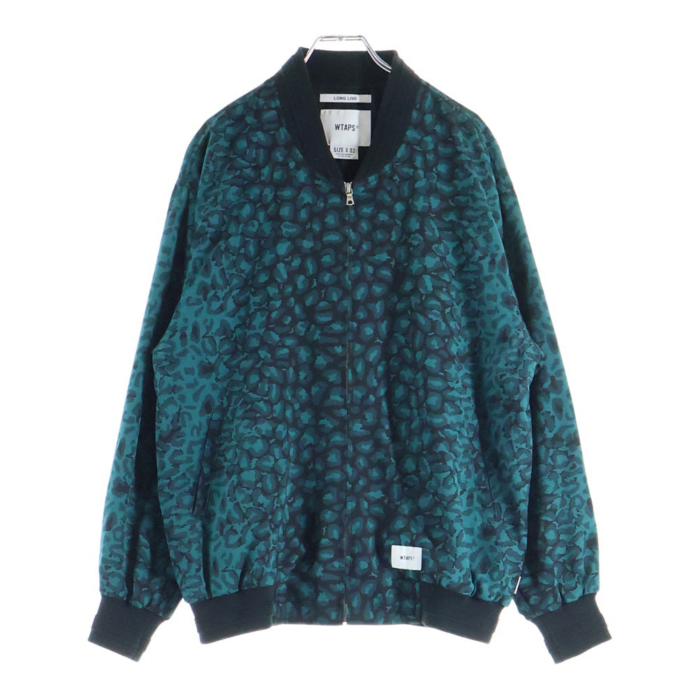 WTAPS(ダブルタップス) 21SS W1 レオパード ジップアップ ナイロンブルゾン 211TQDT-JKM02 グリーン