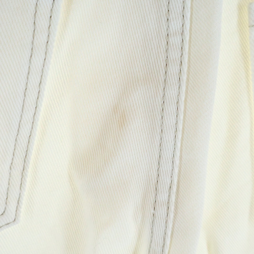 Maison Margiela(メゾンマルジェラ) 24SS スラッシュディテール カットオフ デニムパンツ ジーンズ ホワイト S51LA0106 S47399 レディース