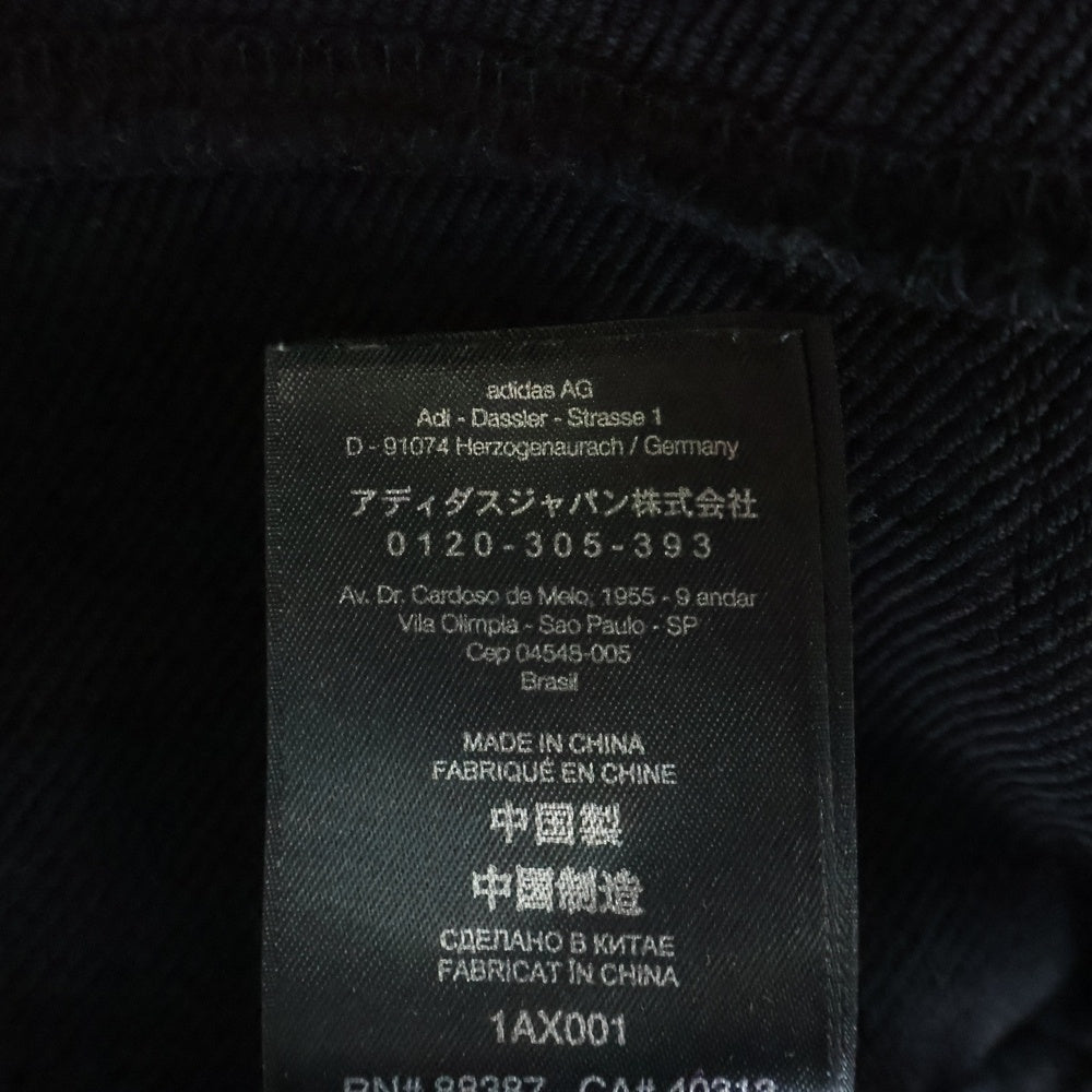 Y-3(ワイスリー) YOHJI フロント刺繍ロゴ フーディプルオーバーパーカー ブラック