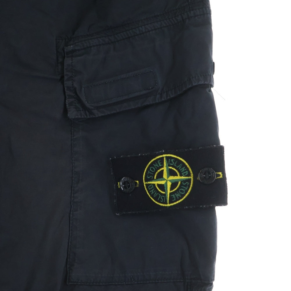 STONE ISLAND(ストーンアイランド) Cargo Pants ロゴワッペン カーゴパンツ ブラック 741531303