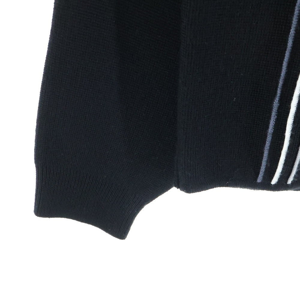 SUPREME(シュプリーム) 25AW Stripe Zip Up Polo Sweater ストライプジップポロ ニットシャツ ストライプ ブラック