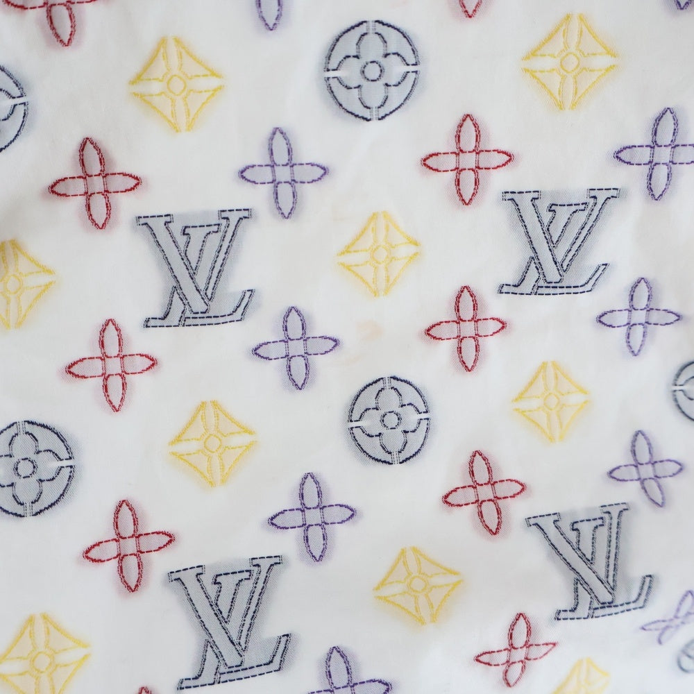LOUIS VUITTON(ルイヴィトン) 20AW モノグラム 総柄 ジャガード 長袖シャツ RM202Q UTJ HJS41W ホワイト マルチカラー