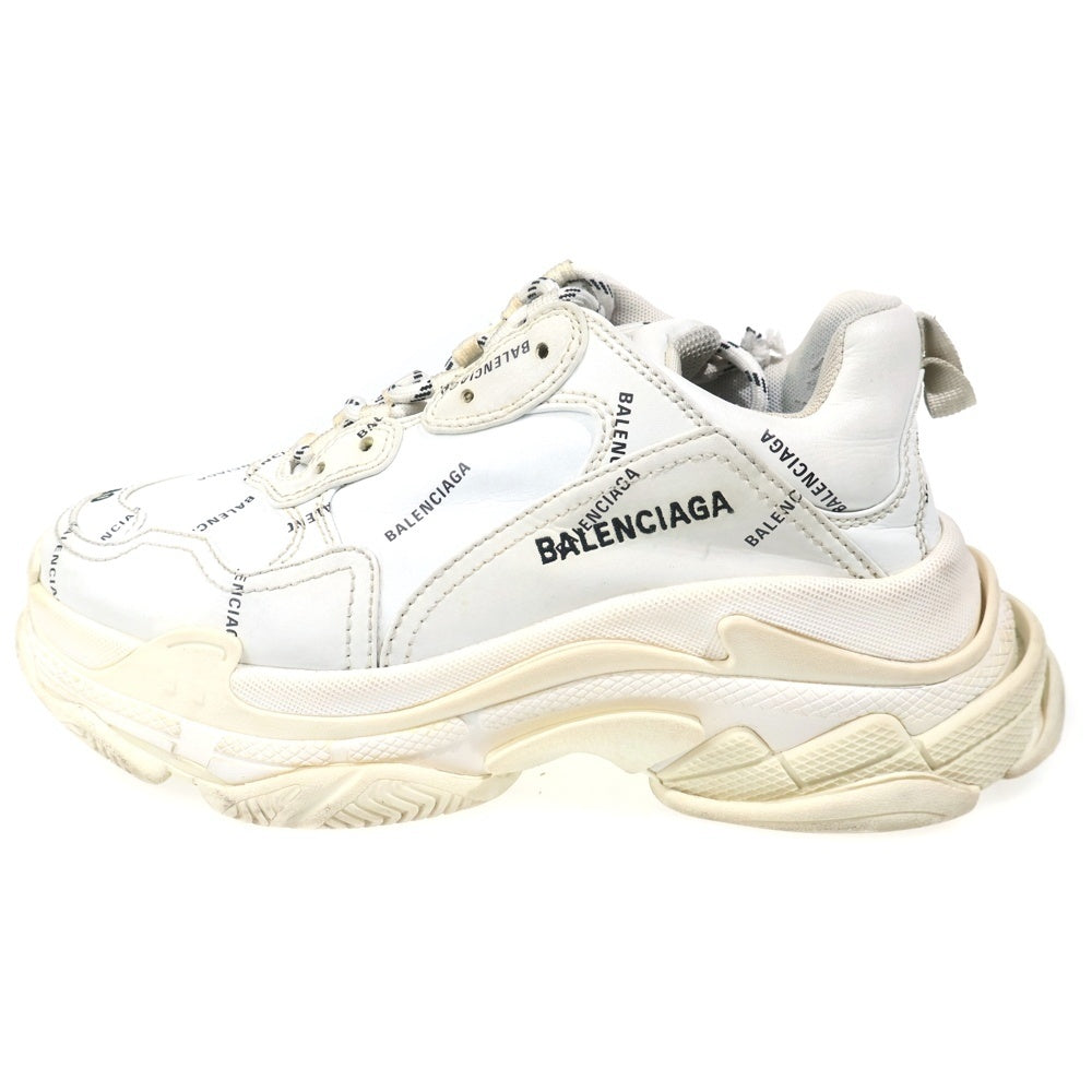 BALENCIAGA(バレンシアガ) Triple S Sneaker トリプルS ロゴ総柄 ローカットスニーカー 536737 ホワイト