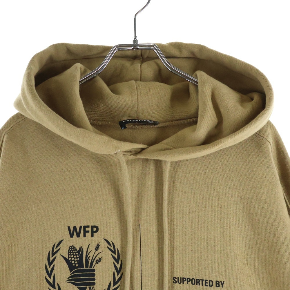 BALENCIAGA(バレンシアガ) 21SS WFP World Food Programme ロゴ プルオーバーパーカー 600583 ベージュ