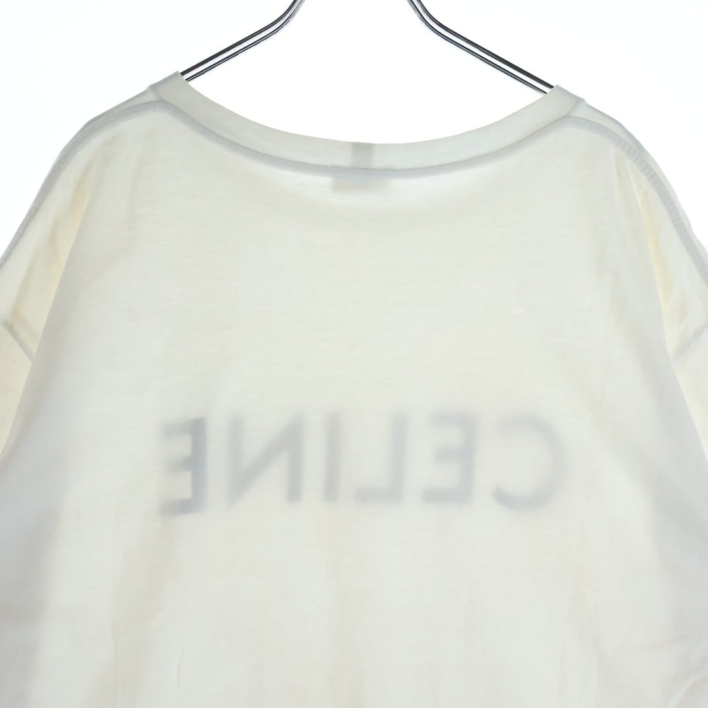 CELINE(セリーヌ) 22AW LOOSE LOGO PRINT TEE フロントロゴ ルーズロゴプリント クルーネックTシャツ 2X681671Q ホワイト