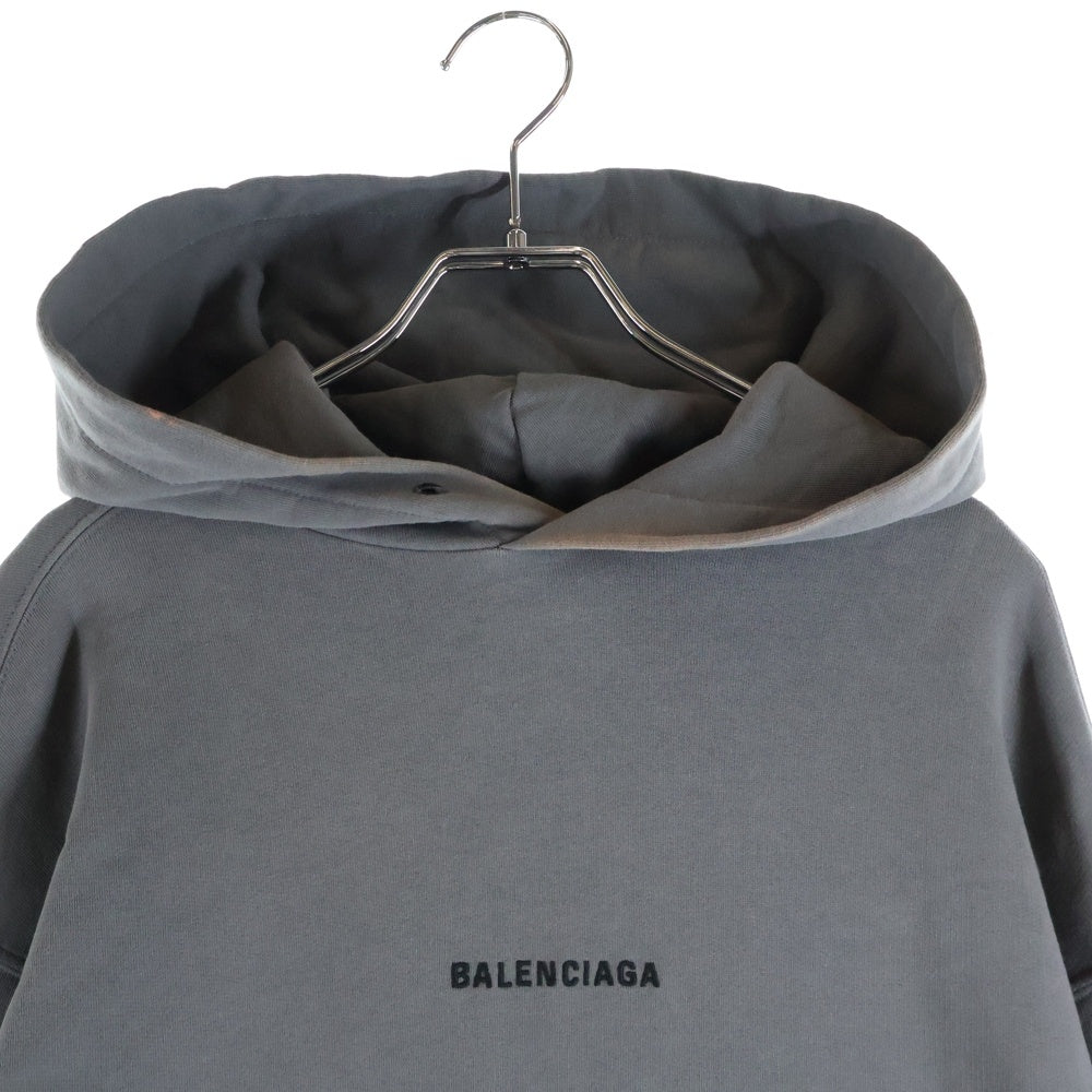BALENCIAGA(バレンシアガ) 23AW バックロゴ ピグメントダイ プルオーバーパーカー 600583 グレー