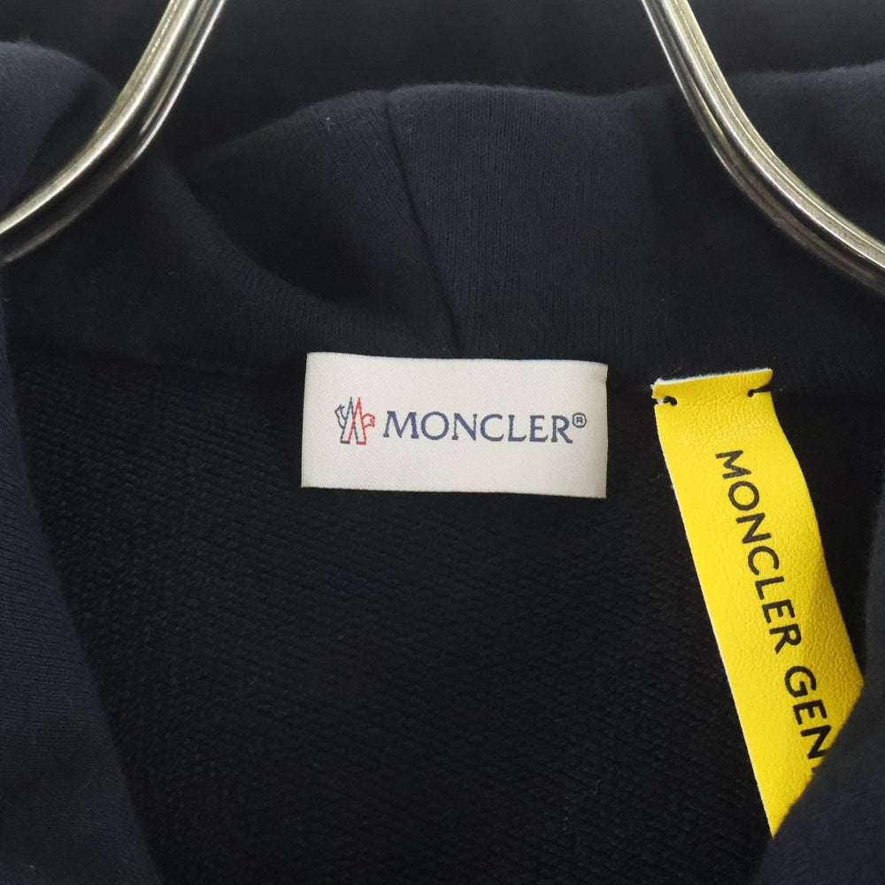 MONCLER(モンクレール) ×FRAGMENT DESIIGN ×LEWIS LEATHERS SWEAT RIDERS JACKET C-SCOM-21-3237/G209U8G00012 ライダースジャケット スウェット ブラック