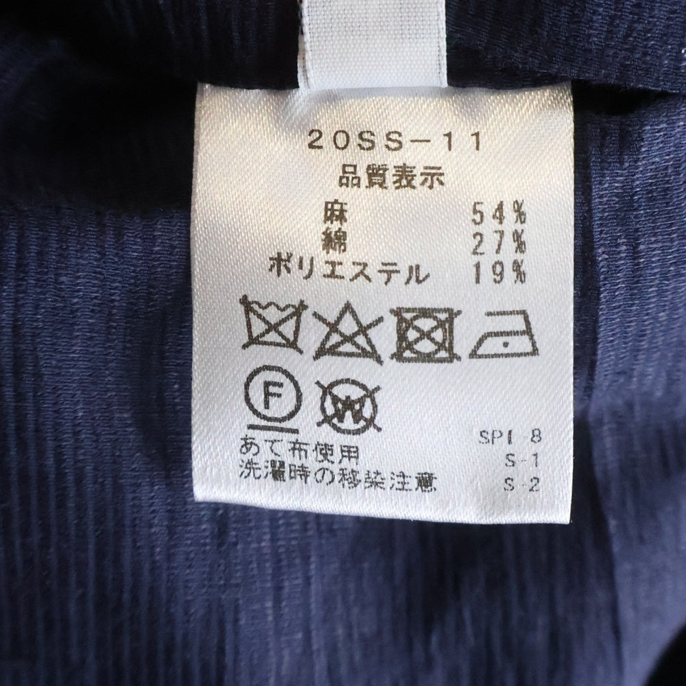 NO BRAND(ノーブランド) finjack しわ加工 2B テーラードジャケット ネイビー