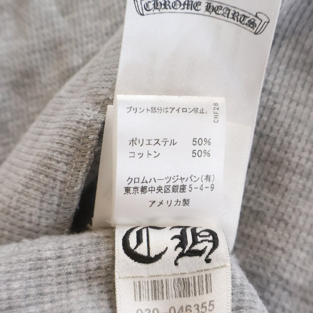 CHROME HEARTS(クロムハーツ) Thermal L S アームロゴプリントサーマル ロングスリーブ長袖Tシャツ グレー