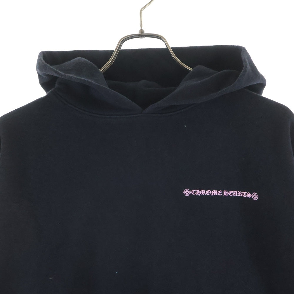 CHROME HEARTS(クロムハーツ) SWTSHRT PLVR バックアーチロゴプリント プルオーバーフーディパーカー ブラック