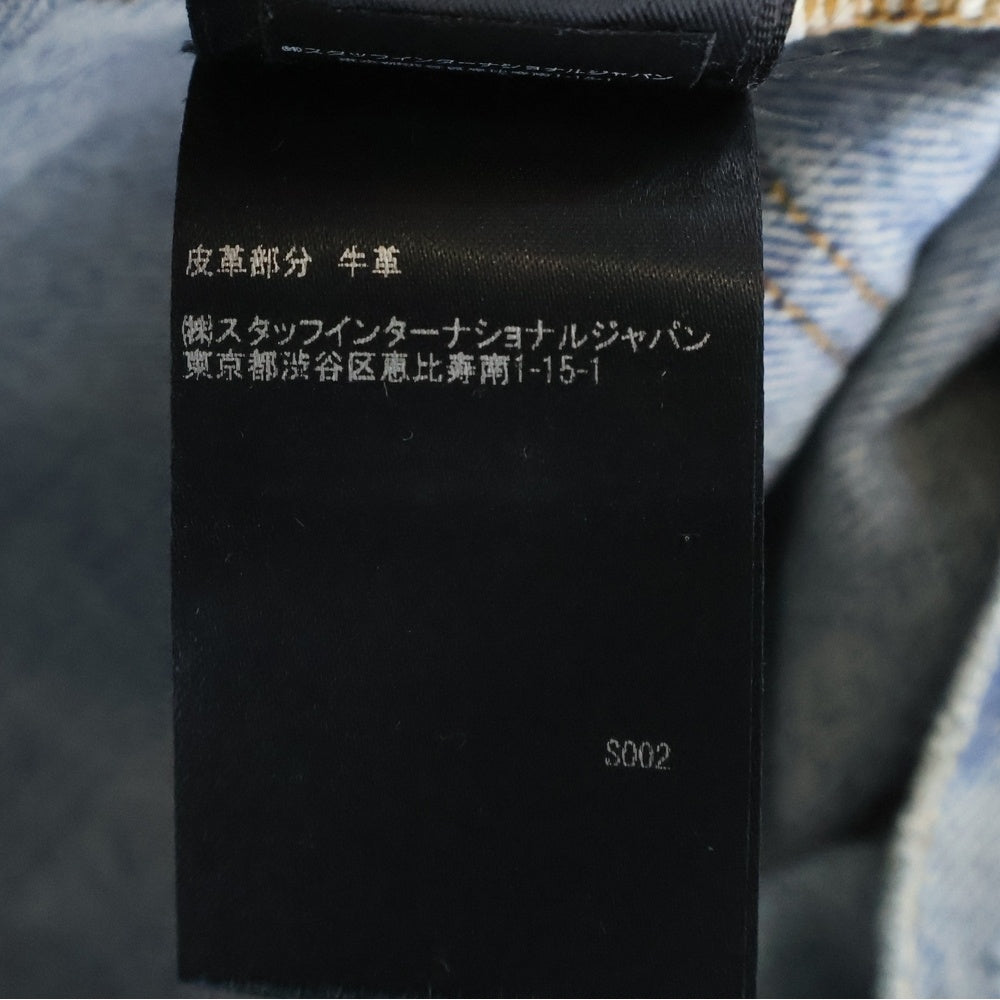 AMIRI(アミリ) ダメージ加工 ボタンフライ ストレートデニムパンツ インディゴ レディース