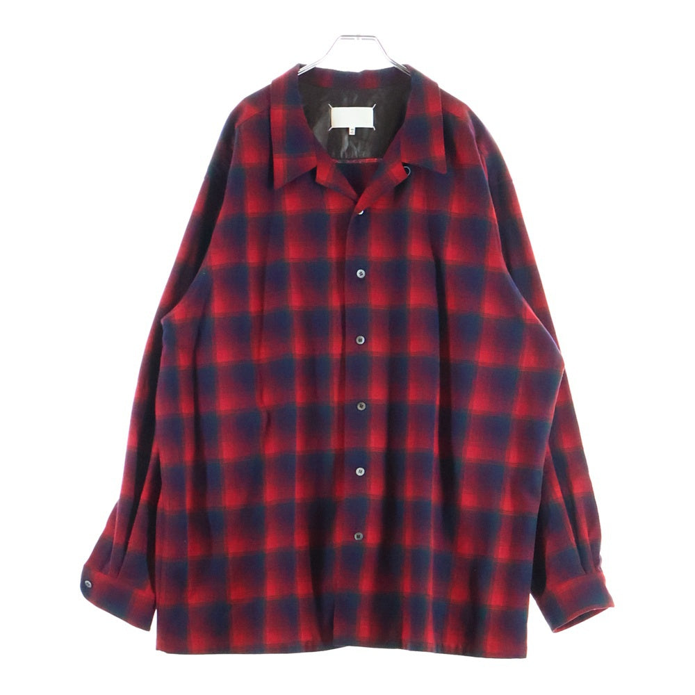 Maison Margiela(メゾンマルジェラ) ×PENDLETON 23AW オーバーサイズ チェックシャツ S67DT0010 レッド/ブラック