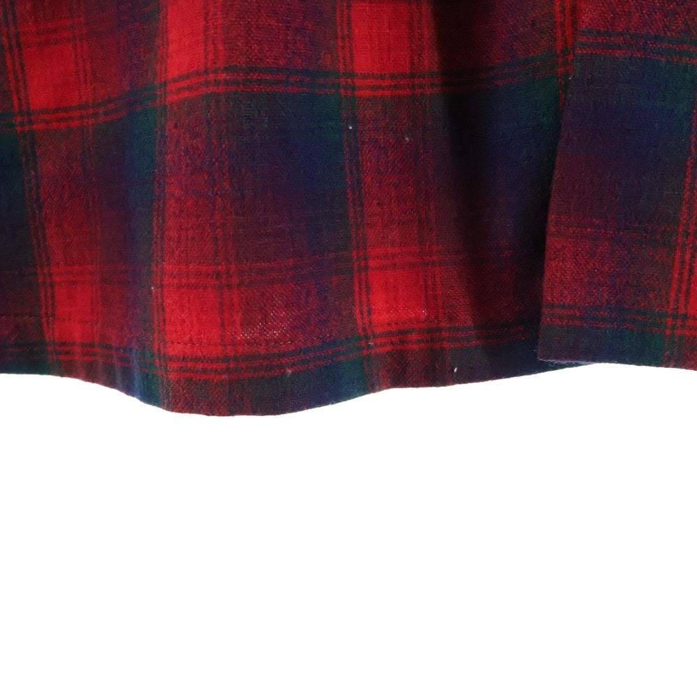 Maison Margiela(メゾンマルジェラ) ×PENDLETON 23AW オーバーサイズ チェックシャツ S67DT0010 レッド/ブラック