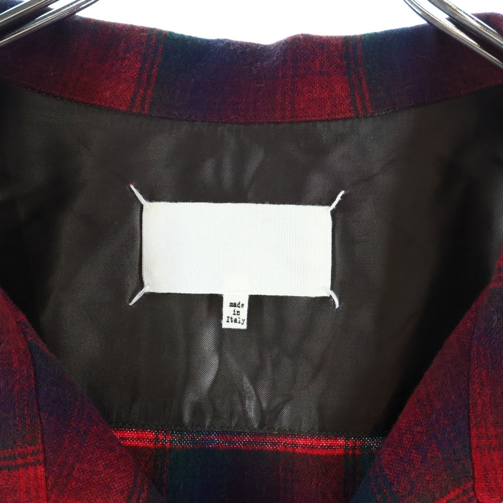 Maison Margiela(メゾンマルジェラ) ×PENDLETON 23AW オーバーサイズ チェックシャツ S67DT0010 レッド/ブラック