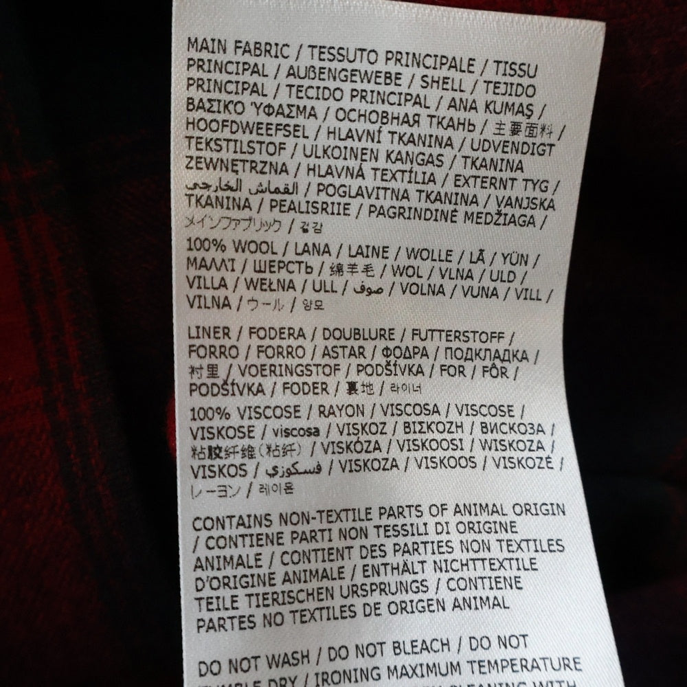 Maison Margiela(メゾンマルジェラ) ×PENDLETON 23AW オーバーサイズ チェックシャツ S67DT0010 レッド/ブラック
