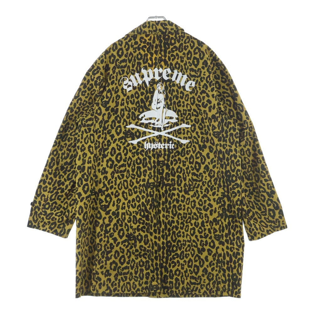 SUPREME(シュプリーム) 21SS ×HYSTERIC GLAMOUR Leopard Trench ヒステリックグラマー レオパードトレンチコート イエロー/ブラック