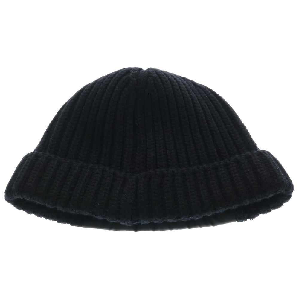 PRADA(プラダ) Re-Nylon 三角ロゴ トライアングルプレート ナイロン切り替え ニット帽 ビーニー UMD446