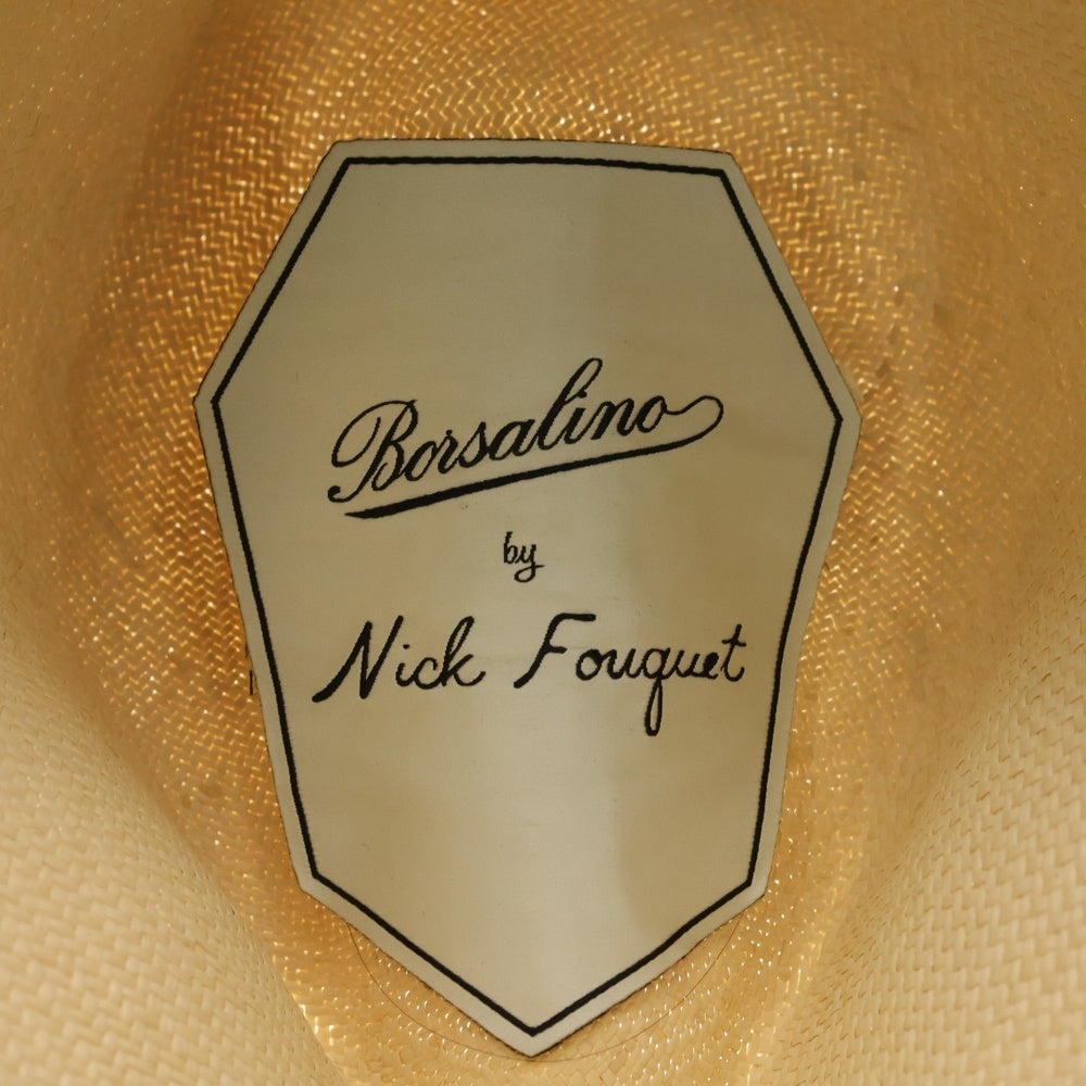 Borsalino(ボルサリーノ) by Nick Fouquet ダメージ加工 ニックフーケ ストローハット ベージュ レディース