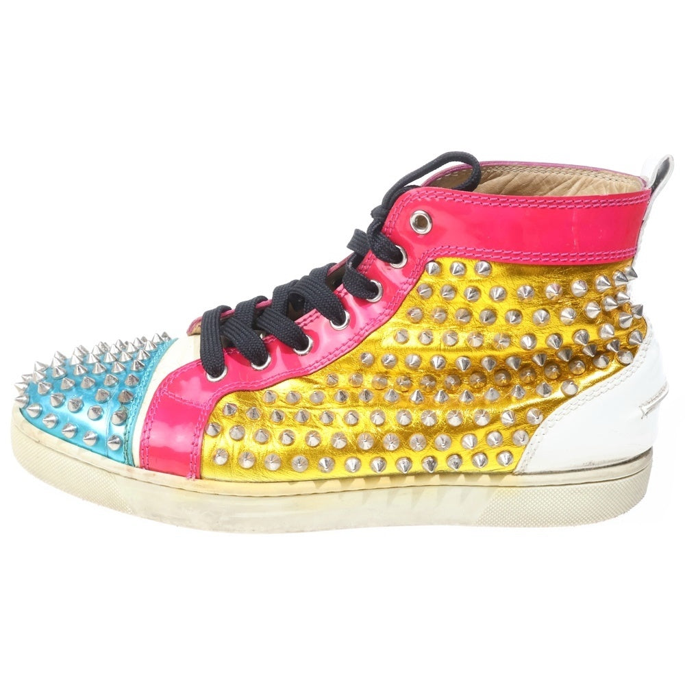 CHRISTIAN LOUBOUTIN(クリスチャンルブタン) マルチレザー スタッズ ハイカットスニーカー マルチ