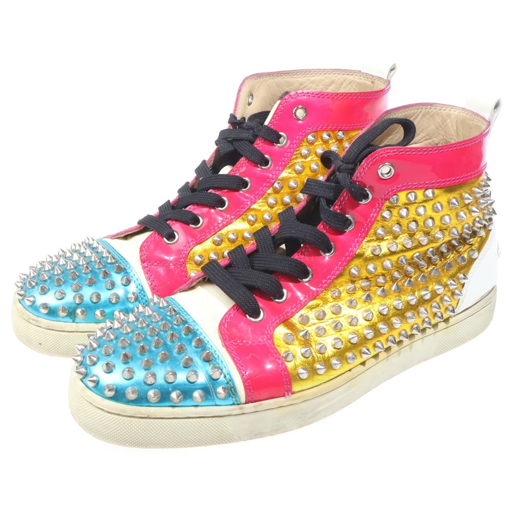 CHRISTIAN LOUBOUTIN(クリスチャンルブタン) マルチレザー スタッズ ハイカットスニーカー マルチ
