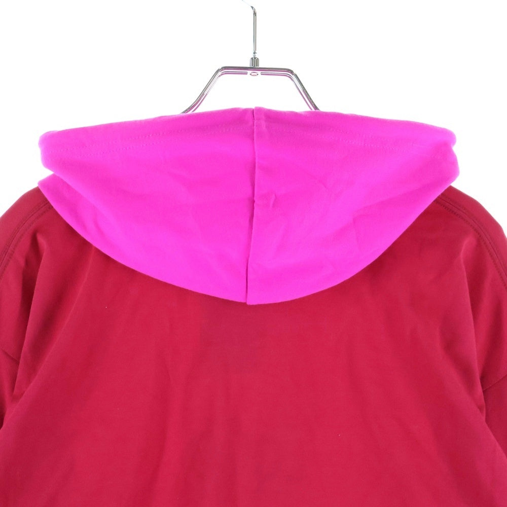 BALENCIAGA(バレンシアガ) Your Logo Here Hooded T-shirt レイヤード カットソーパーカー 578135 レッド/ピンク
