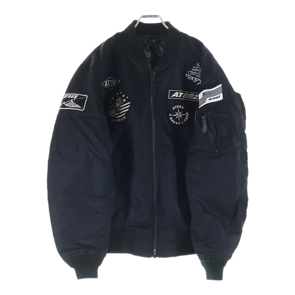 AVIREX(アヴィレックス) × ATEEZ REVERSIBLE MA-1 リバーシブルジャケット 783‐5252047 ブラック