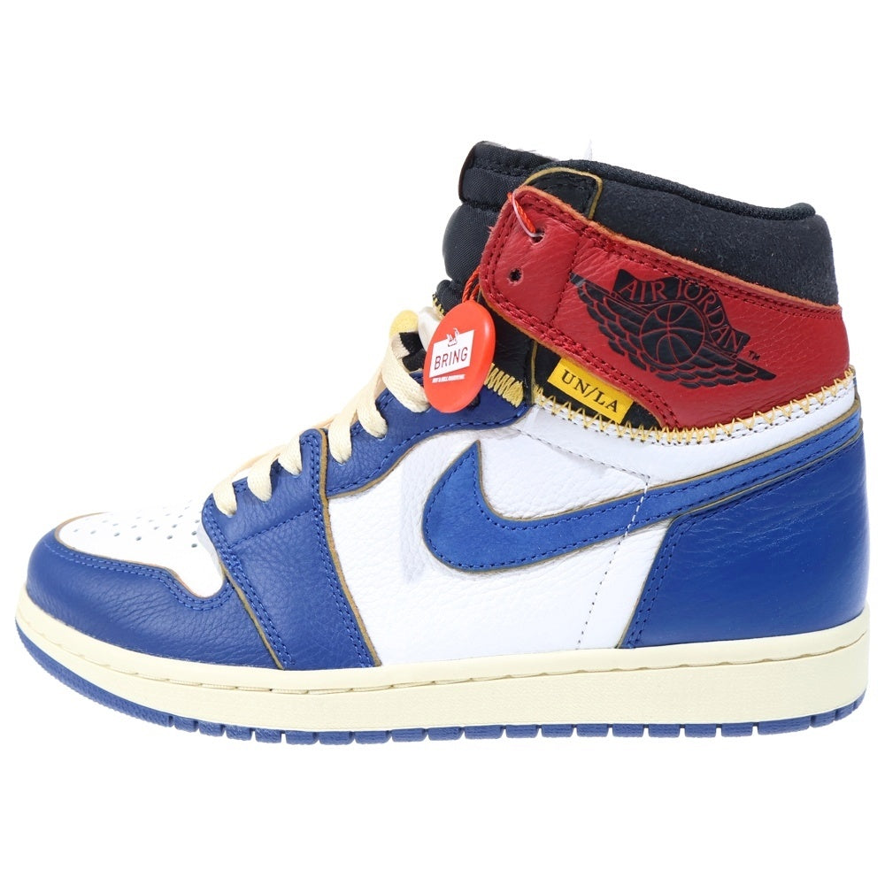 NIKE(ナイキ) ×UNION WMNS AIR JORDAN 1 RETRO HI NRG ユニオン エアジョーダン1 レトロ ハイカットスニーカー BV1300-146 ホワイト/ブルー/レッド US9.5/26cm