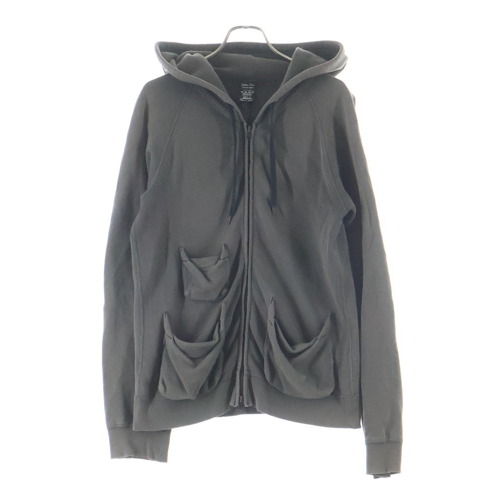 NUMBER (N)INE(ナンバーナイン) 06AW NOIR期 本人期 宮下期 3ポケット ririジップ ダブルジップ フードサーマル ジップアップパーカー グレー