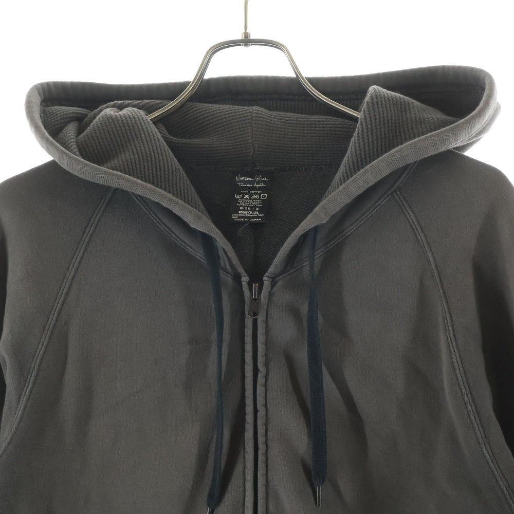 NUMBER (N)INE(ナンバーナイン) 06AW NOIR期 本人期 宮下期 3ポケット ririジップ ダブルジップ フードサーマル ジップアップパーカー グレー