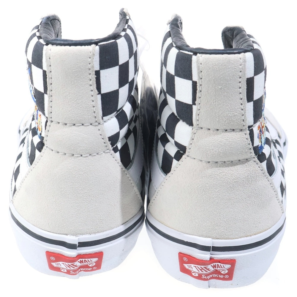 SUPREME(シュプリーム) 19AW ×VANS SK8-HI PRO FUCK THE WORLD スケハイ チェッカー VN0A45JDSY4 27cm/US9 ハイカットスニーカー ホワイト