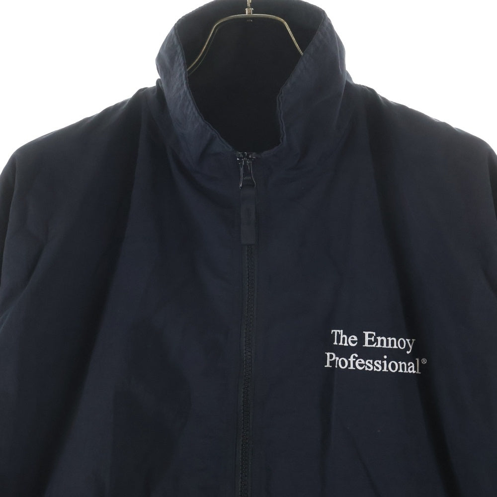The Ennoy Professional(エンノイプロフェッショナル) 20SS Nylon Jacket ロゴ白刺繍 ナイロン SS20BRENJK01LV ナイロントラックジャケット ブラック