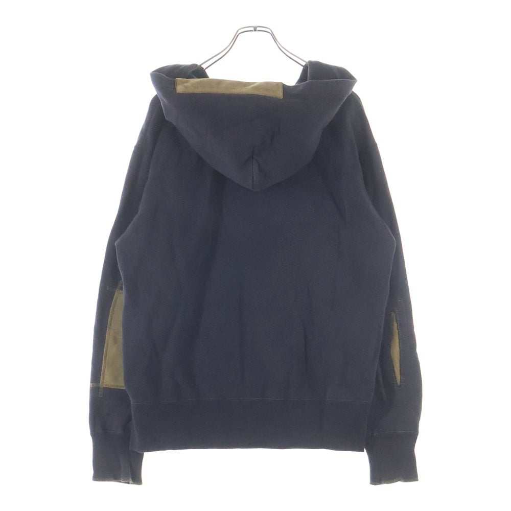 CHAMPION(チャンピオン) ROCHESTER ブロークンフーデッドスウェットシャツ ランタグ復刻 ダメージ加工 後付けパーカー プルオーバーパーカー C3-Q120 グレー