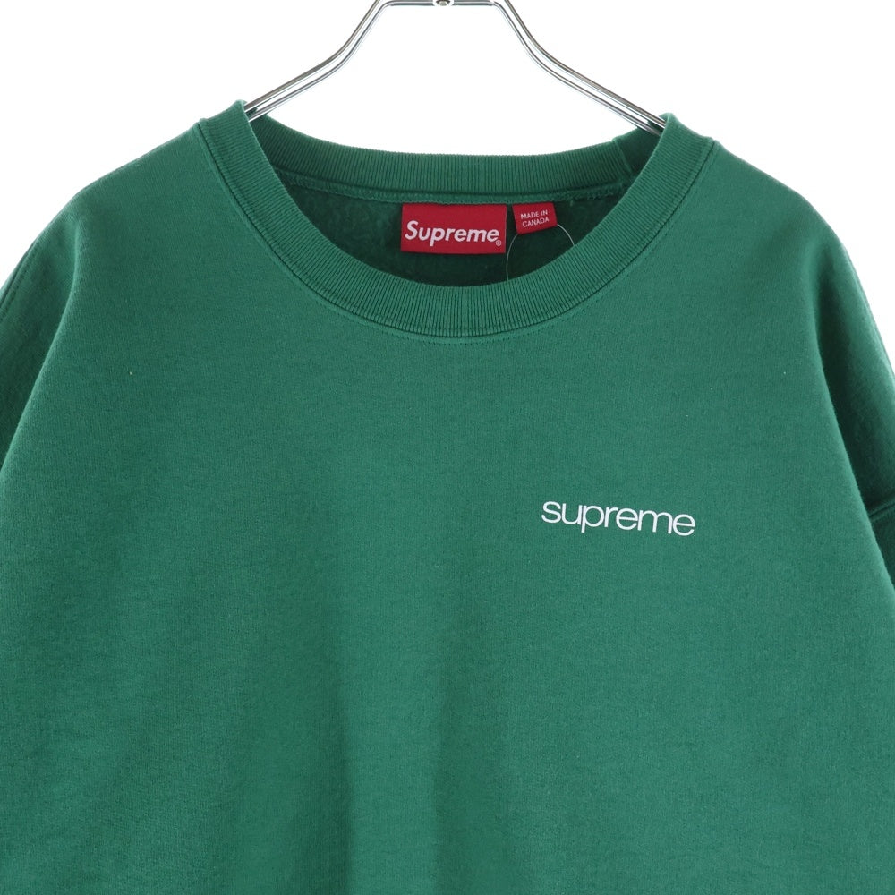 SUPREME(シュプリーム) 23AW NYC Crewneck ニューヨーク クルー ネック ロゴ プリント スウェットシャツ トレーナー グリーン