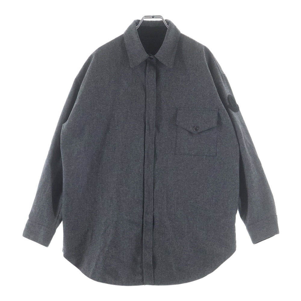 MONCLER(モンクレール) ロゴワッペン付き 長袖ウールシャツ F20932F70570 54233 グレー レディース