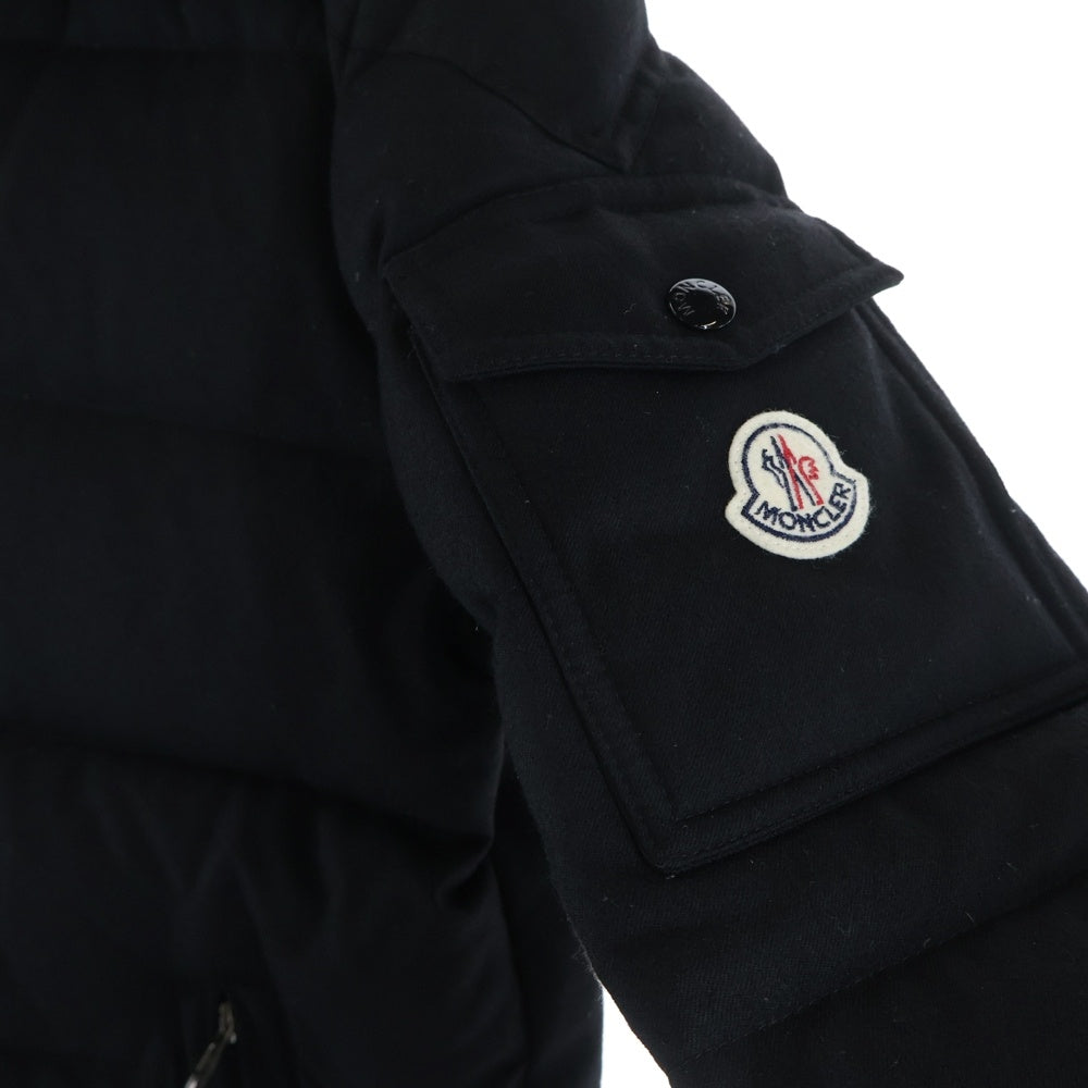 MONCLER(モンクレール) 17AW MONTGENEVRE モンジュネーブル ウール フーデッド ジップアップ ダウンジャケット ブラック C20914033805