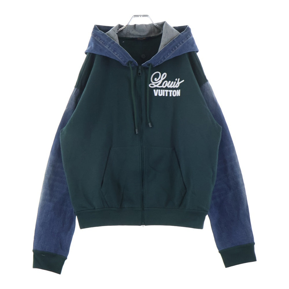 LOUIS VUITTON(ルイヴィトン) 22AW デニム切替ジップアップパーカー フーディ RM222 IHN HNY83W ジップパーカー マルチカラー