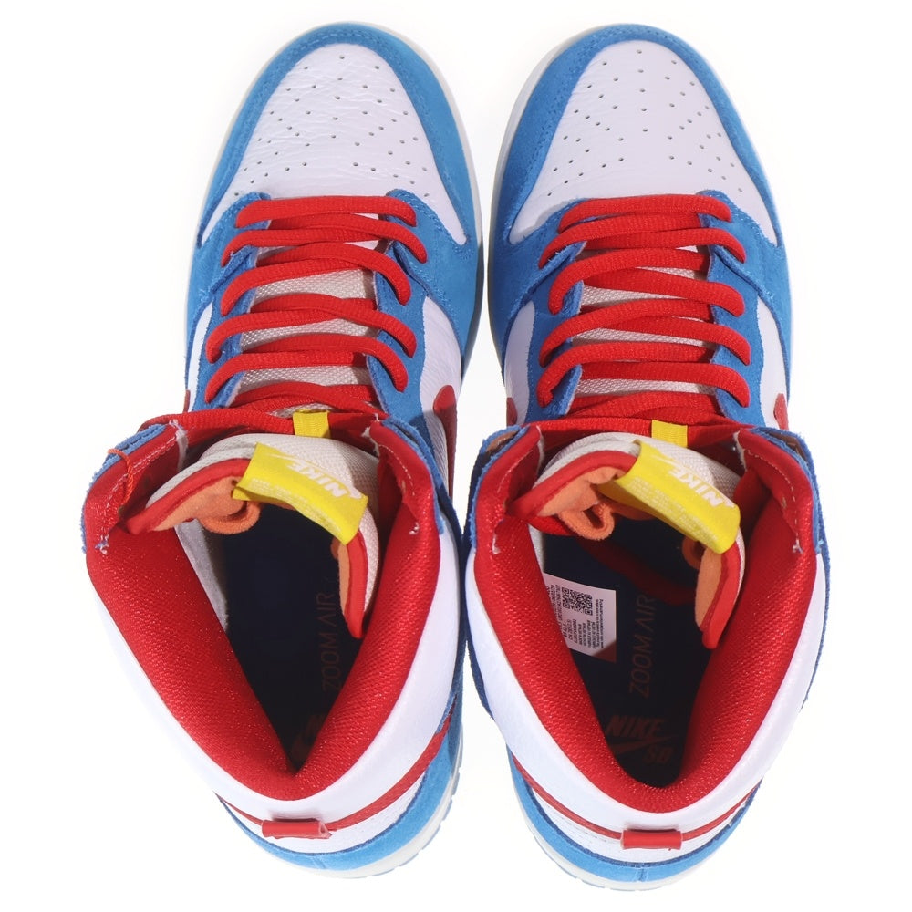 NIKE(ナイキ) Dunk High Doraemon ダンクハイ ドラえもん CI2692-400 US10.5/28.5cm ハイカットスニーカー ブルー