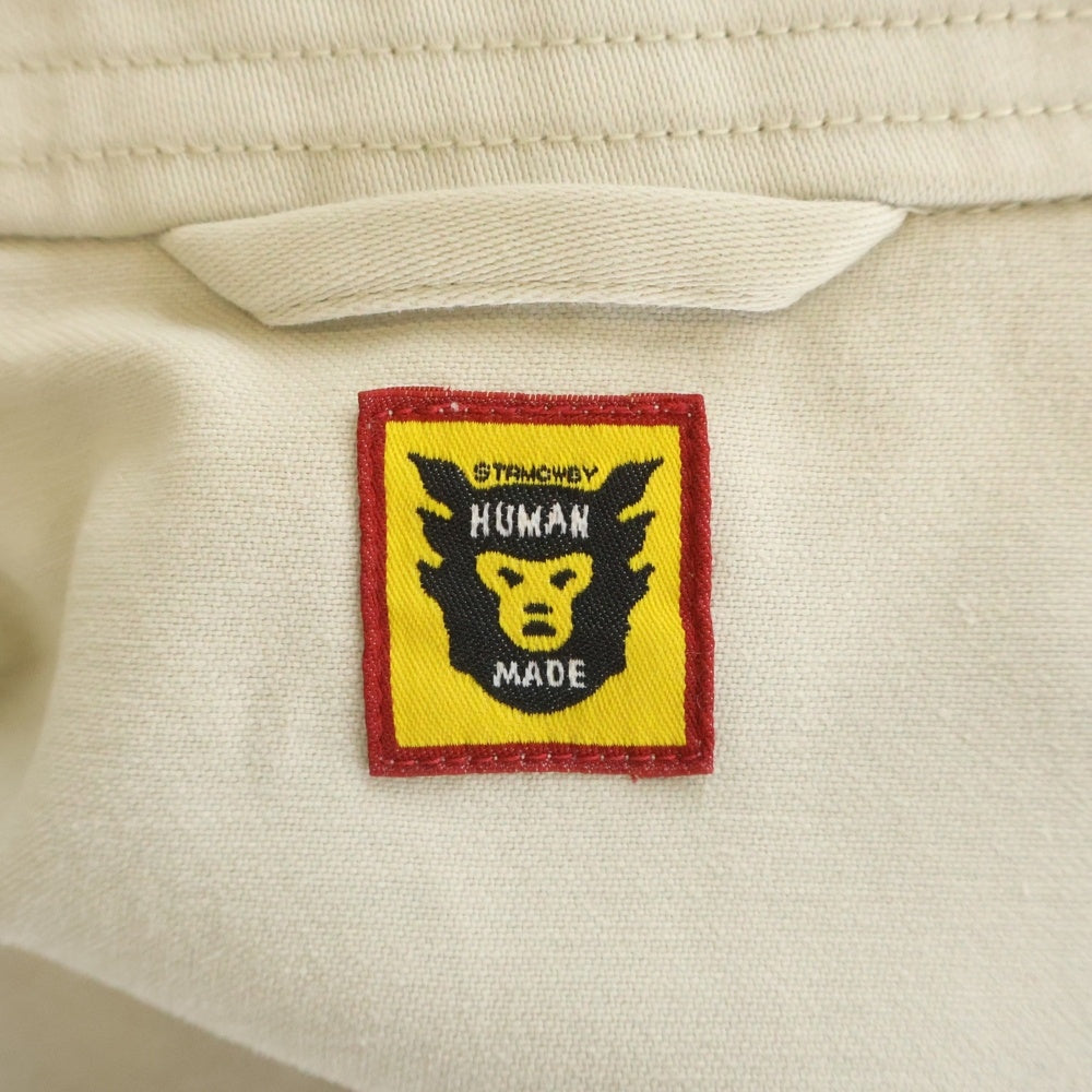 HUMAN MADE(ヒューマンメイド) 22SS Puppy Embroidered Work Jacket 犬刺繍 ハートボタン トラッカージャケット ベージュ