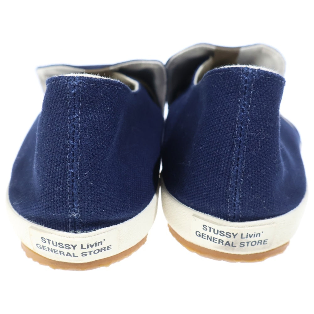 STUSSY(ステューシー) ×moonstar SLIP-ONSHOES ムーンスター スリップオンシューズ ネイビー