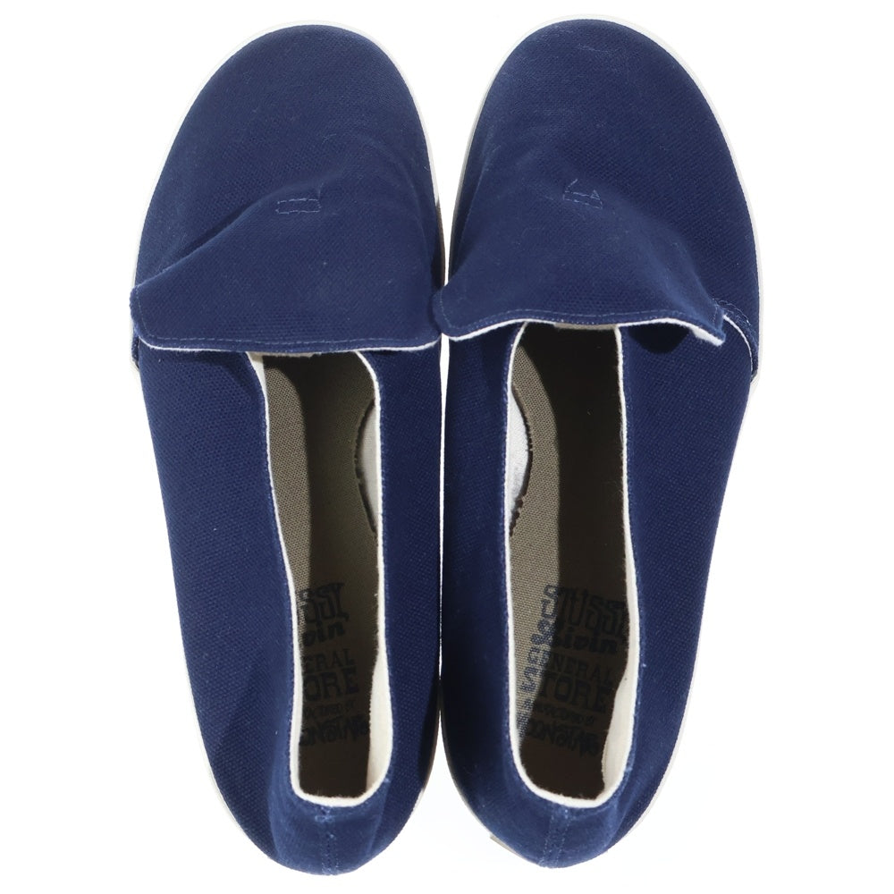 STUSSY(ステューシー) ×moonstar SLIP-ONSHOES ムーンスター スリップオンシューズ ネイビー